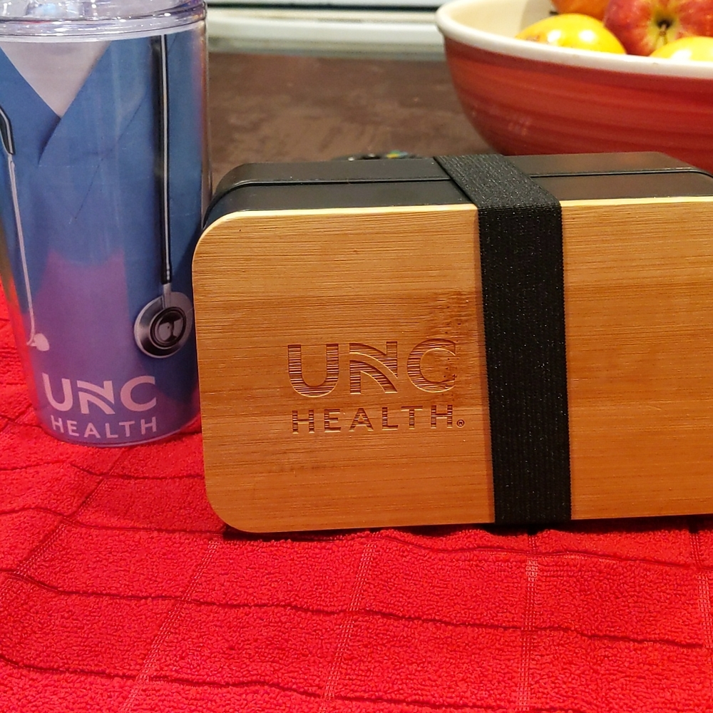 UNC bento lunchbox and UNC insulated cup